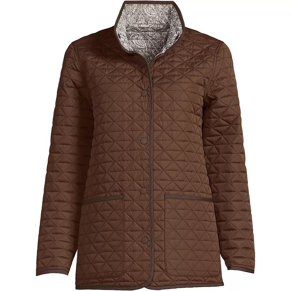 Lands End Women’s Insulated Reversible Barn Jacket Old Money Cowgirl